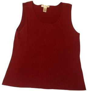 Rena Rowan Burgundy Sleeveless Top Women’s Large